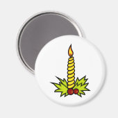 Weihnachtskerze Magnet (Vorderseite/Rückseite)