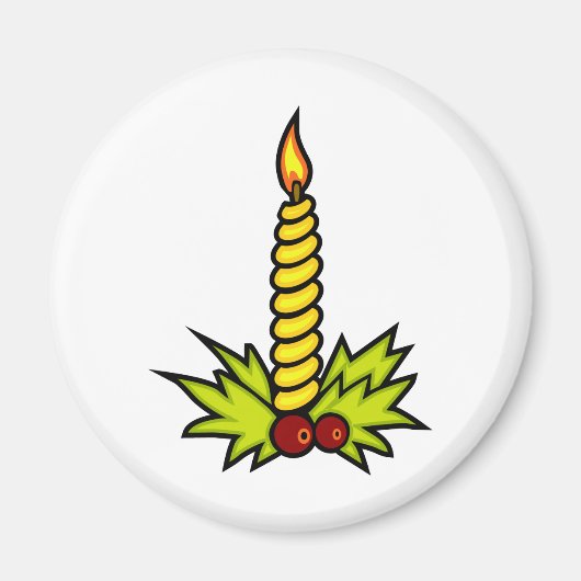 Weihnachtskerze Magnet (Vorne)