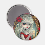 Weihnachtskerze Magnet (Vorderseite/Rückseite)