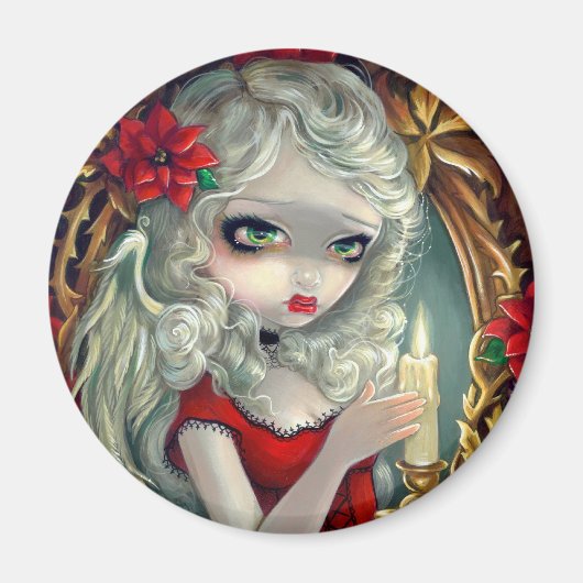 Weihnachtskerze Magnet (Vorne)