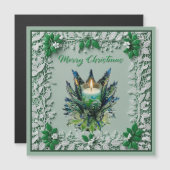 Weihnachtskerze Magnetkarte (Vorne/Hinten)