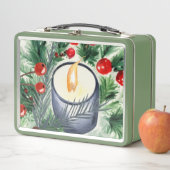 Weihnachtskerze Metall Brotdose (Beispiel)