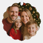 Weihnachtskerze mit Holly & Mistletoe Ornament Karte (Rückseite)