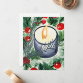 Weihnachtskerze Mitteilungskarte (Vorderseite/Rückseite Beispiel)