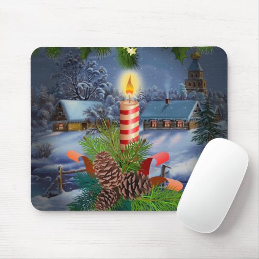 Weihnachtskerze Mousepad (Mit Mouse)