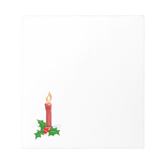 Weihnachtskerze Notizblock (Vorderseite)