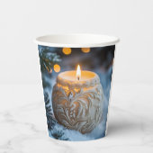 Weihnachtskerze Pappbecher (Rückseite)