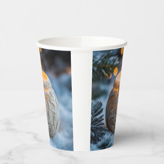 Weihnachtskerze Pappbecher (Links)