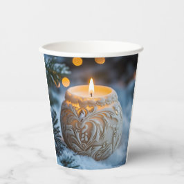 Weihnachtskerze Pappbecher