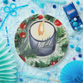 Weihnachtskerze Pappteller (Party)