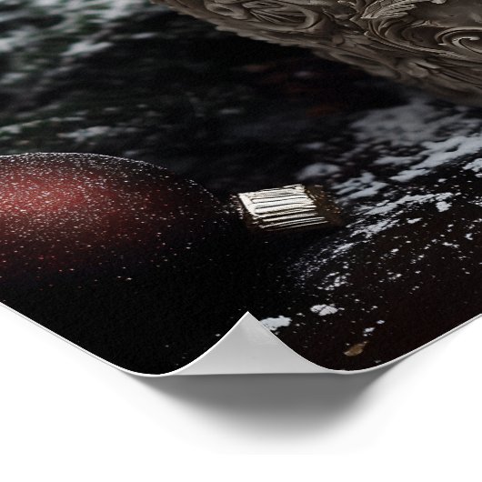 Weihnachtskerze Poster (Ecke)