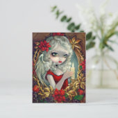 "Weihnachtskerze" Postkarte (Stehend Vorderseite)