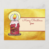 Weihnachtskerze Postkarte (Vorderseite)