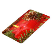 Weihnachtskerze Premium Magnet (Linke Seite)