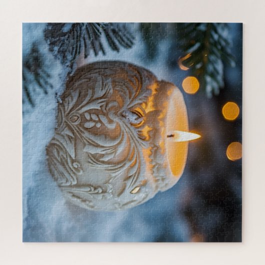 Weihnachtskerze Puzzle (Horizontal)