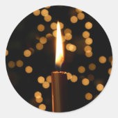 Weihnachtskerze Runder Aufkleber (Vorderseite)