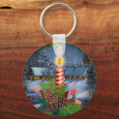 Weihnachtskerze Schlüsselanhänger (Vorderseite)