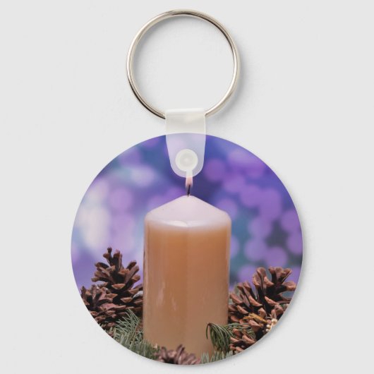 Weihnachtskerze Schlüsselanhänger (Vorderseite)