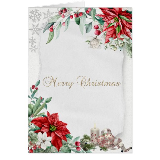 Weihnachtskerze, Schneeflocken, Weihnachten in Poi (Vorne)