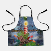 Weihnachtskerze Schürze (Vorderseite)