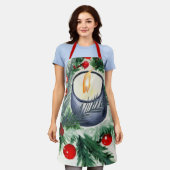 Weihnachtskerze Schürze (Getragen)