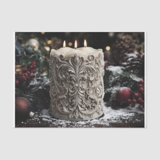 Weihnachtskerze Seidenpapier (Vorderseite)