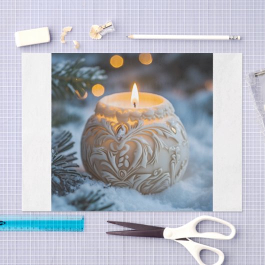 Weihnachtskerze Seidenpapier (Handwerk)