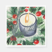 Weihnachtskerze Serviette (Vorderseite)