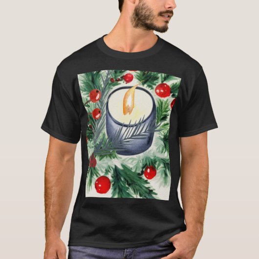 Weihnachtskerze T-Shirt (Vorderseite)