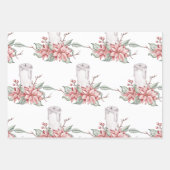 Weihnachtskerze und -glocke geschenkpapier set (Vorderseite 2)