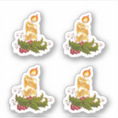 Weihnachtskerze Vinyl Cut Aufkleber (Vorderseite)