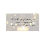 Weihnachtskerze Zwei Schriftart adressieren Labels Adressaufkleber (Vorne)