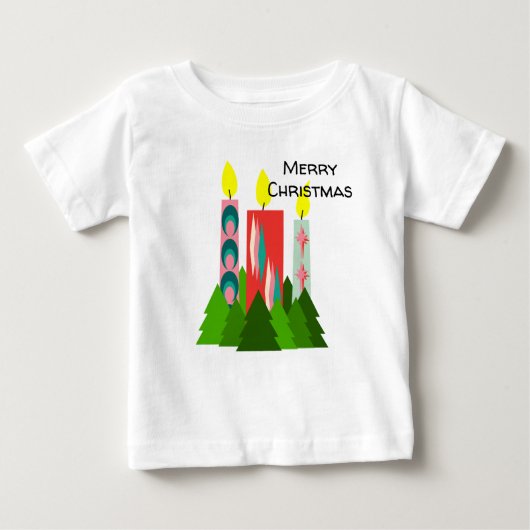 Weihnachtskerzen Baby T-shirt (Vorderseite)