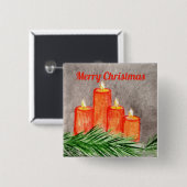 Weihnachtskerzen Button (Vorne & Hinten)
