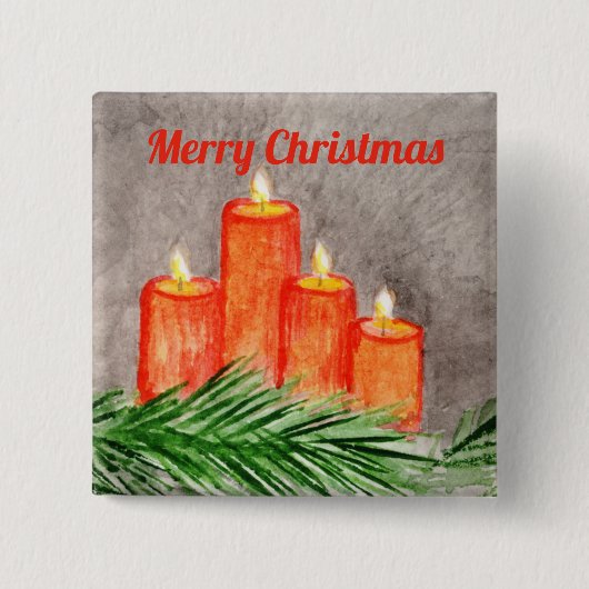 Weihnachtskerzen Button (Vorderseite)