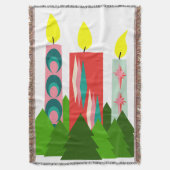 Weihnachtskerzen Decke (Vorderseite Vertikal)