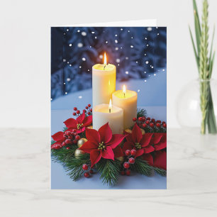 Weihnachtskerzen des Friedens Feiertagskarte