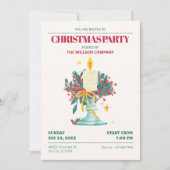 Weihnachtskerzen Einladung (Vorderseite)