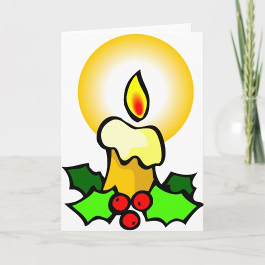 Weihnachtskerzen Feiertagskarte (Vorderseite)