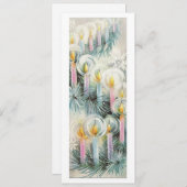 Weihnachtskerzen Feiertagskarte (Vorne/Hinten)