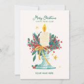 Weihnachtskerzen Feiertagskarte (Vorderseite)