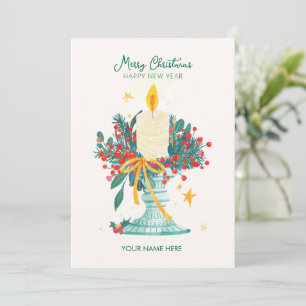 Weihnachtskerzen Feiertagskarte