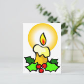 Weihnachtskerzen Feiertagspostkarte (Stehend Vorderseite)
