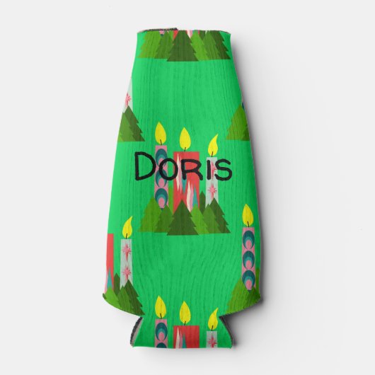 Weihnachtskerzen Flaschenkühler (Vorderseite)