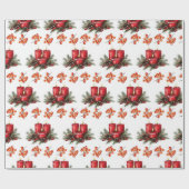 Weihnachtskerzen Geschenkpapier (Flach)