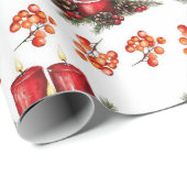 Weihnachtskerzen Geschenkpapier (Rolleneckpunkt)