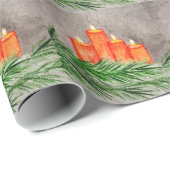 Weihnachtskerzen Geschenkpapier (Rolleneckpunkt)