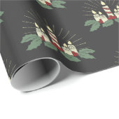 Weihnachtskerzen Geschenkpapier (Rolleneckpunkt)
