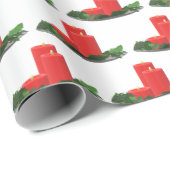 Weihnachtskerzen Geschenkpapier (Rolleneckpunkt)