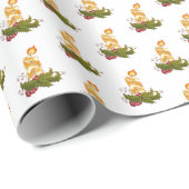 Weihnachtskerzen-Geschenkpapier Geschenkpapier (Rolleneckpunkt)